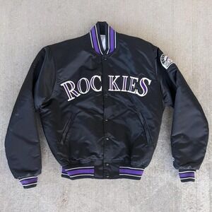 Vintage Colorado Rockies Starter Jacket Medium Diamond Collection MLB Baseball